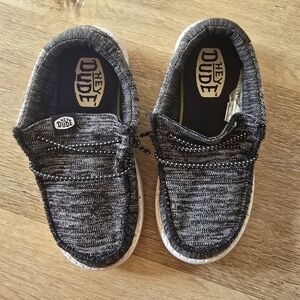 Hey Dude Wally Black and White Slip On Shoe Toddler 10